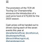 TCR UK Announces 75K Prize Fund for 2023.